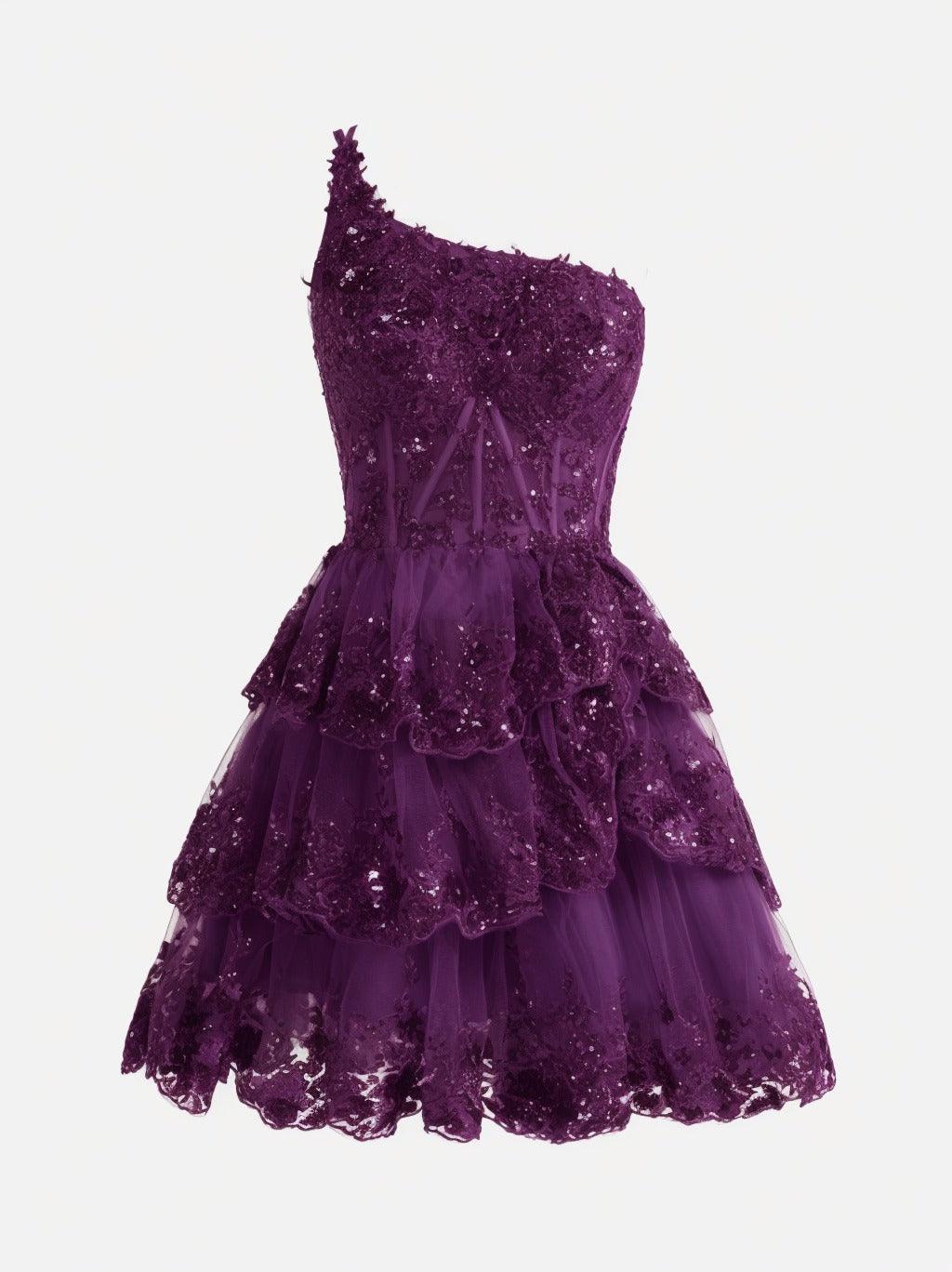 A-line Short Mini Tulle Prom Dress CS0420 - COCOMELODY