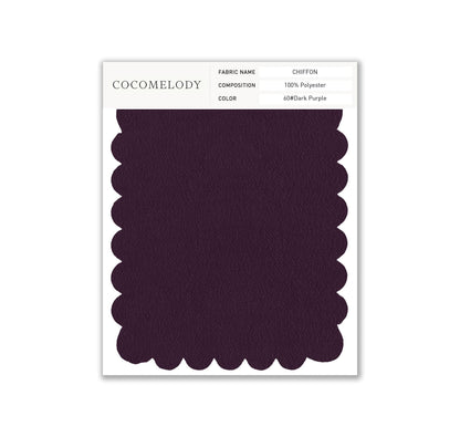 Chiffon Fabric Swatch in Single Color SWCH16001 - COCOMELODY