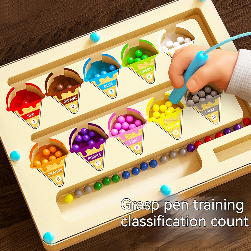 Children's magnetic wooden bead maze toy 844735599183 - COCOMELODY