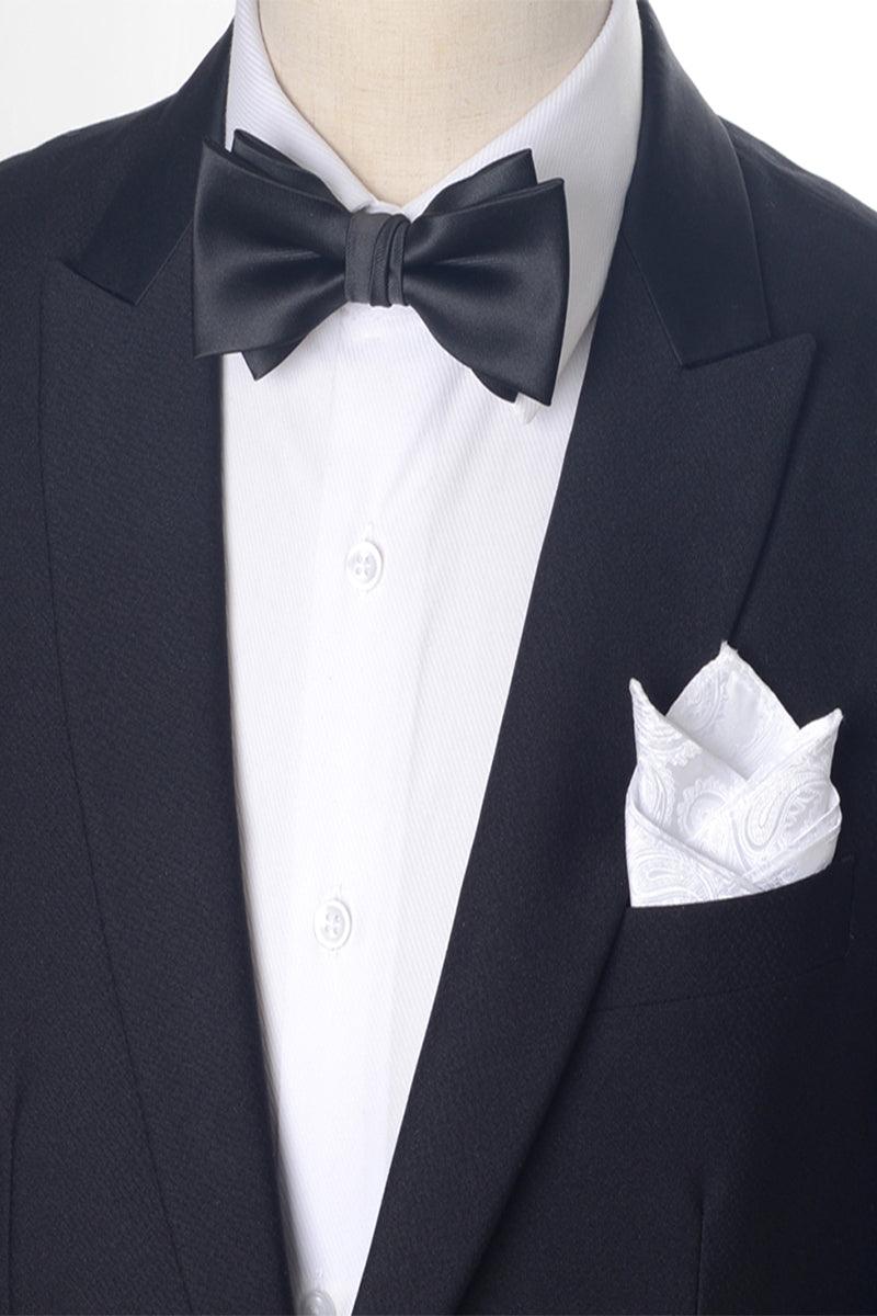 Men's three-piece South Korea Silk bow tie pocket square 642318281894 - COCOMELODY