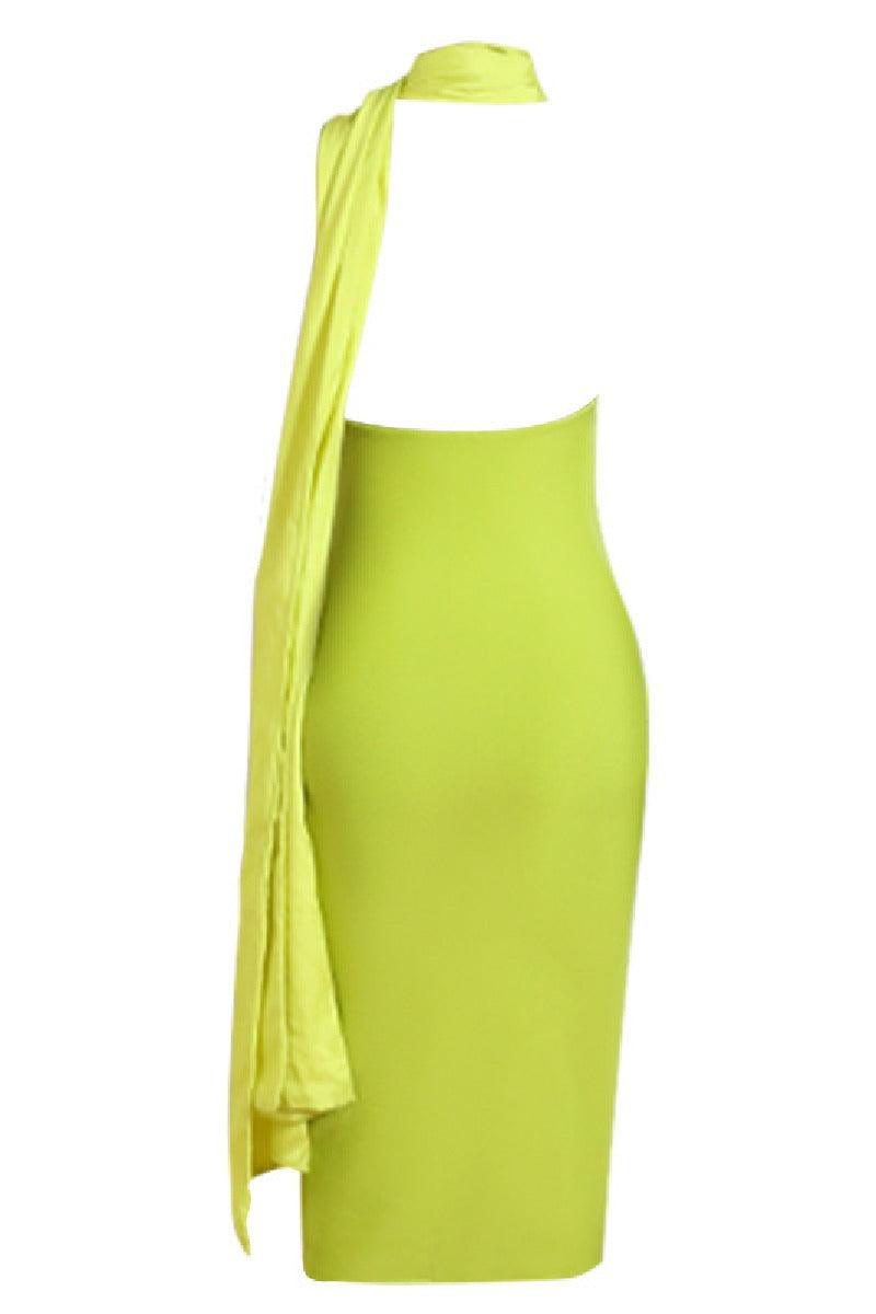 Streamers hanging neck beach cocktail dress 737809944485