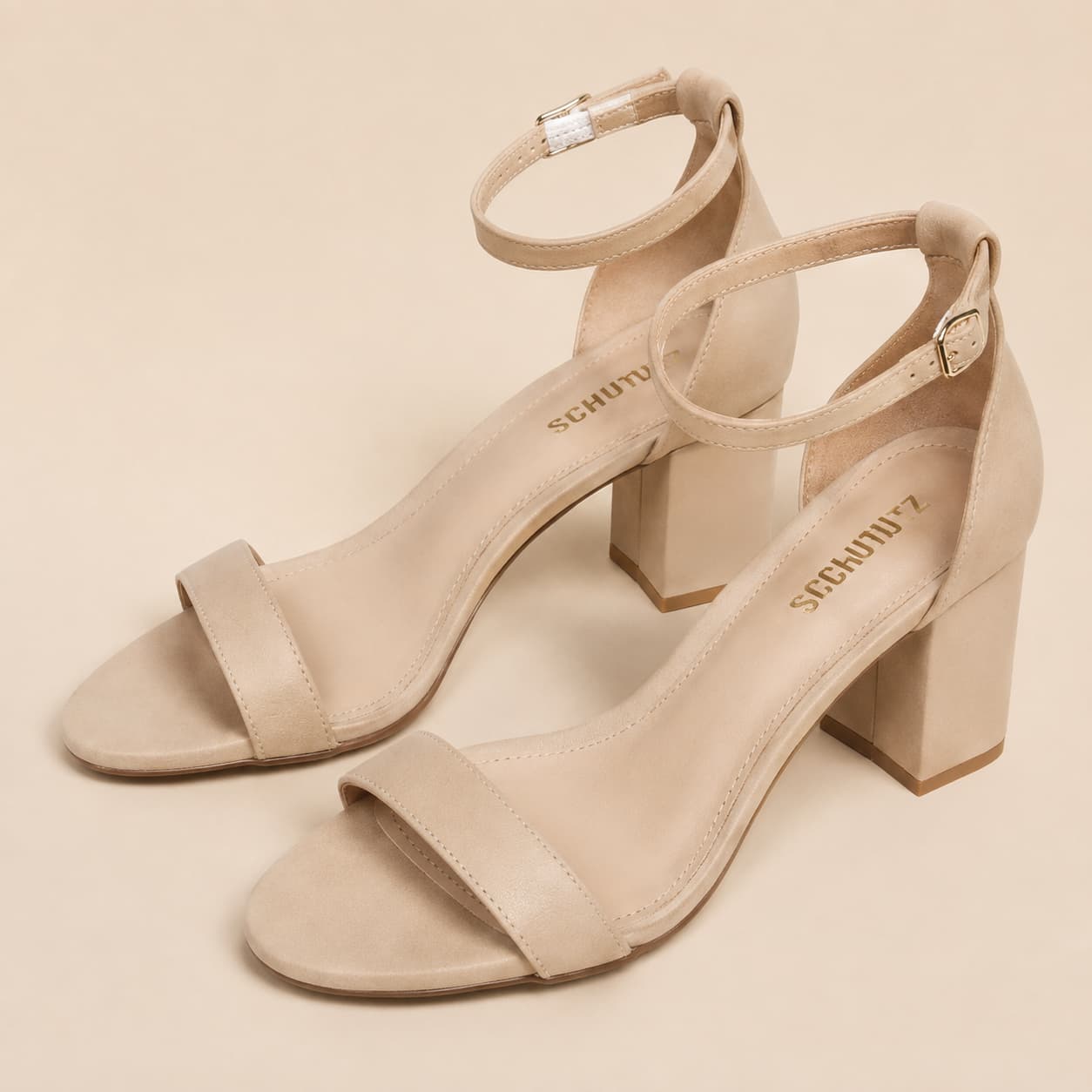 Suede Open Toe Block Heel Sandals Ankle Strap Elegant Design Shoes 712879946993