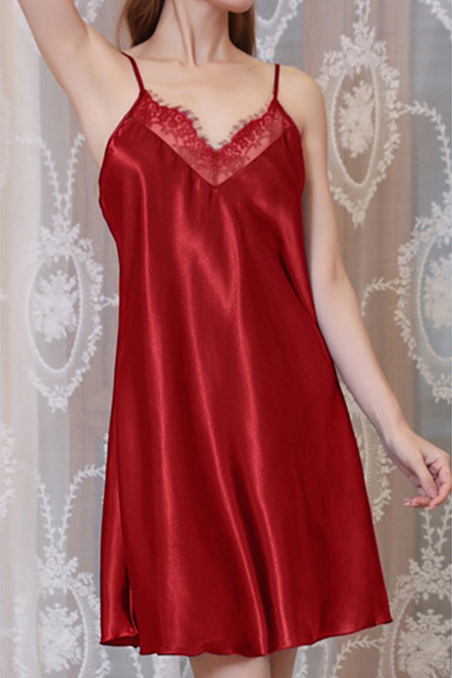 Cowl Neck Short Slip Dress 680778725969