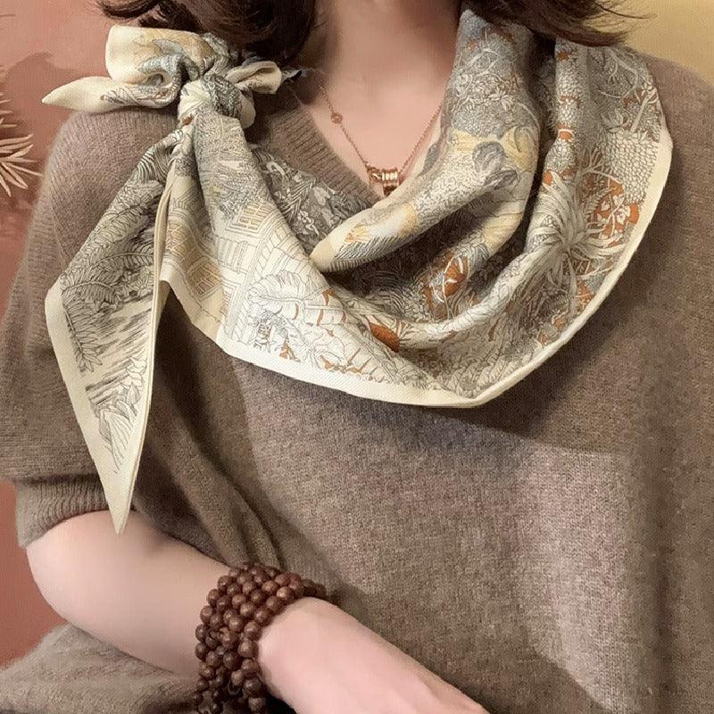 Winter scarf Long wool streamers decorate the scarf 853258832585 - COCOMELODY