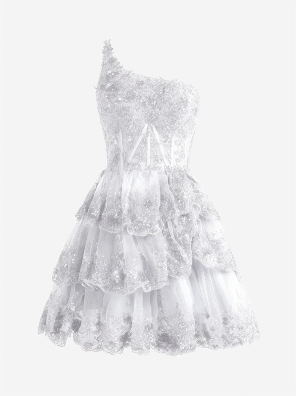 A-line Short Mini Tulle Prom Dress CS0420 - COCOMELODY
