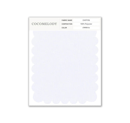 Chiffon Fabric Swatch in Single Color SWCH16001 - COCOMELODY
