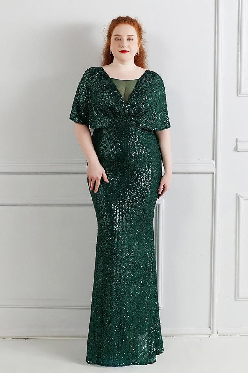 Sheath-column floor length sequined dress 646322132270 - COCOMELODY