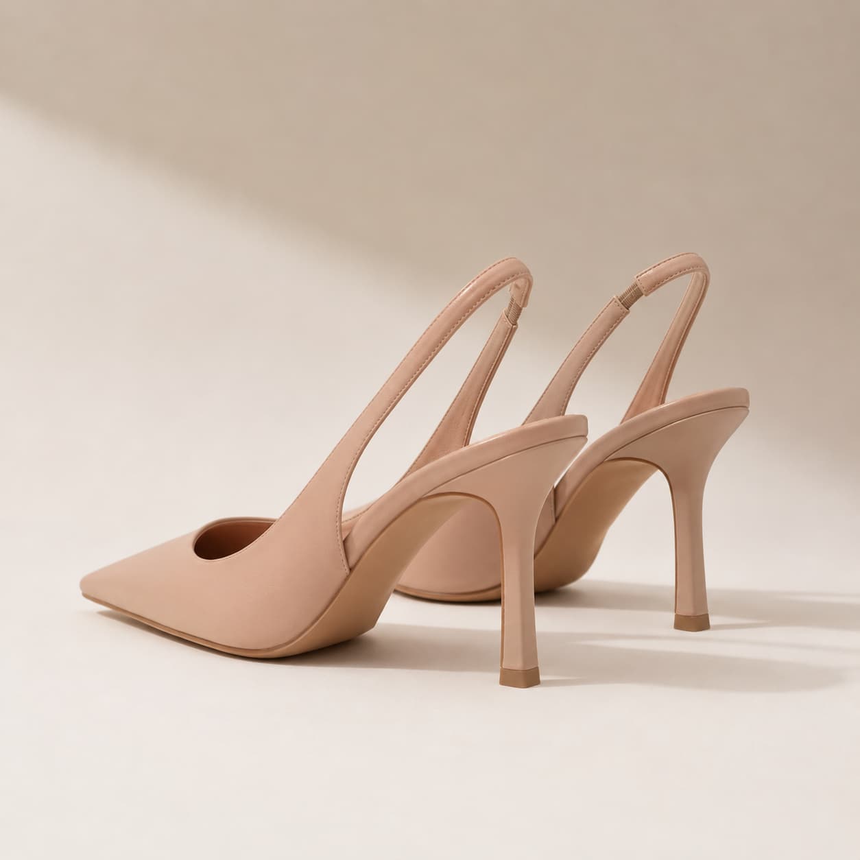Pointed Toe Slingback Pumps Ankle Strap Elegant Heel Shoes 1025693605260
