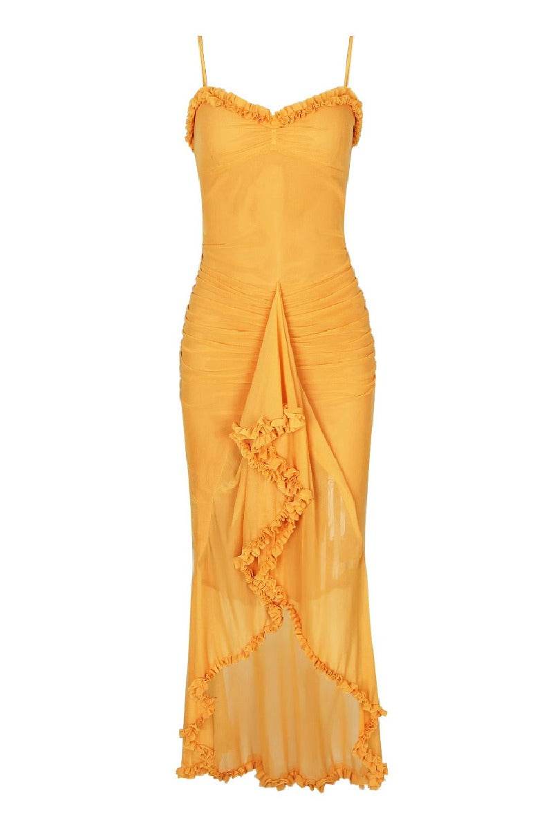 Trumpet-Mermaid High-Low Tulle Semi Formal Wedding guest dresses 833386514721 - COCOMELODY