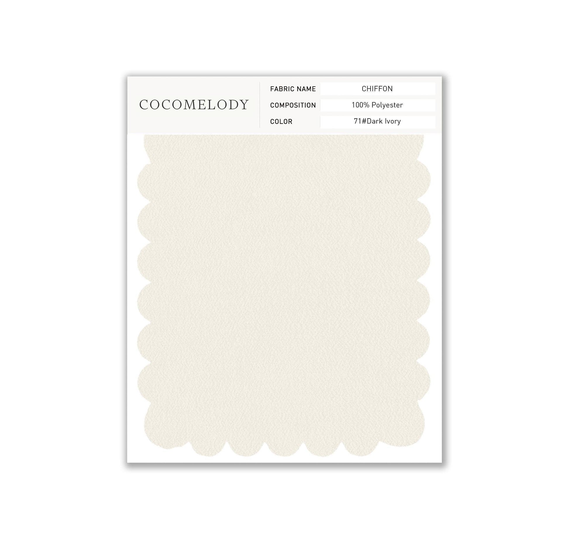 Chiffon Fabric Swatch in Single Color SWCH16001 - COCOMELODY