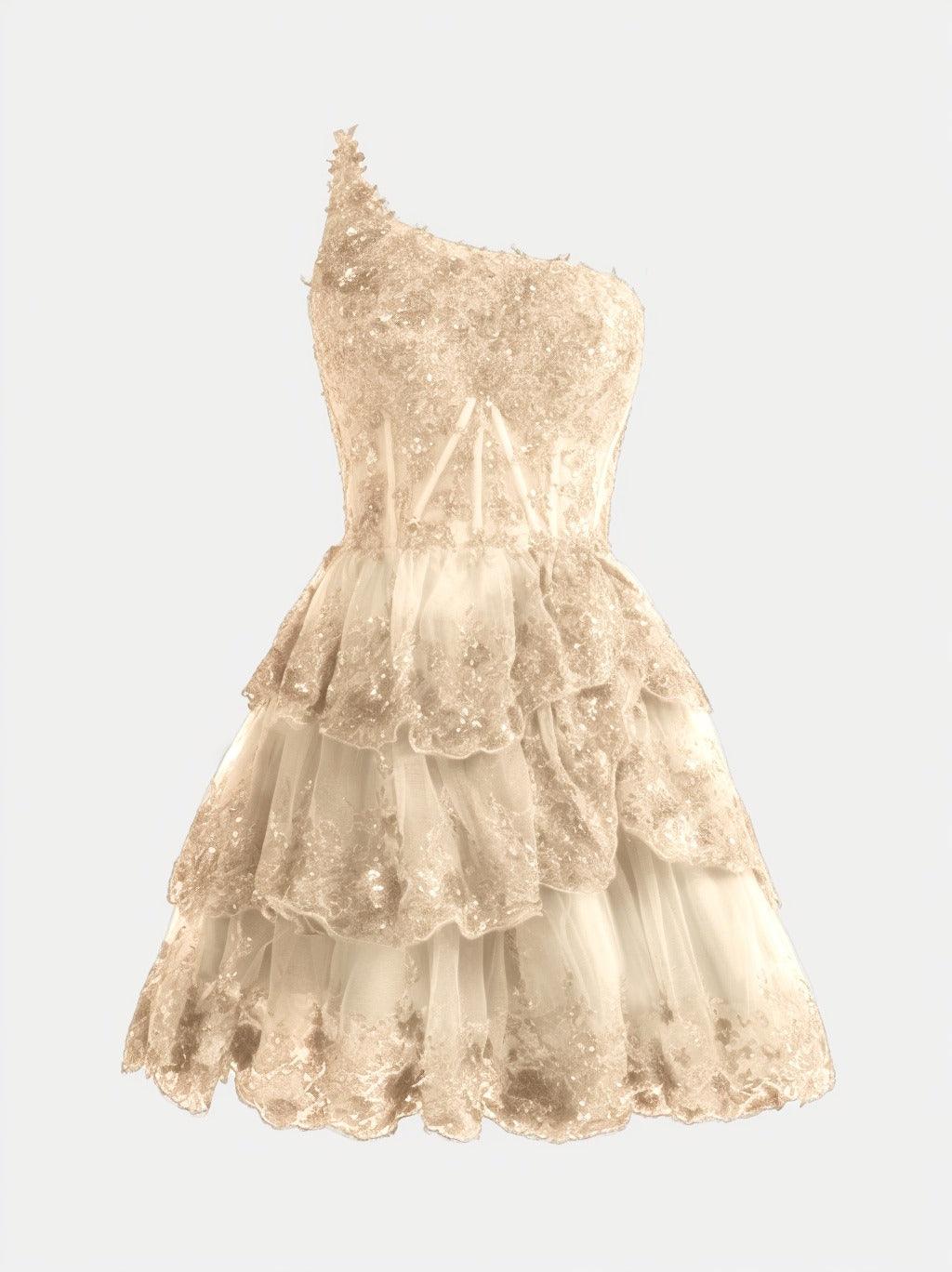 A-line Short Mini Tulle Prom Dress CS0420 - COCOMELODY
