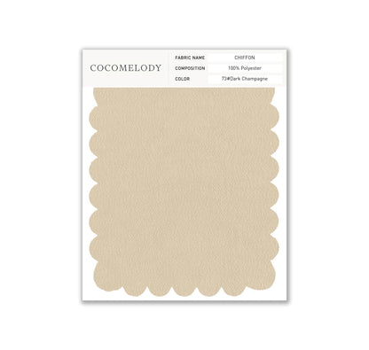 Chiffon Fabric Swatch in Single Color SWCH16001 - COCOMELODY