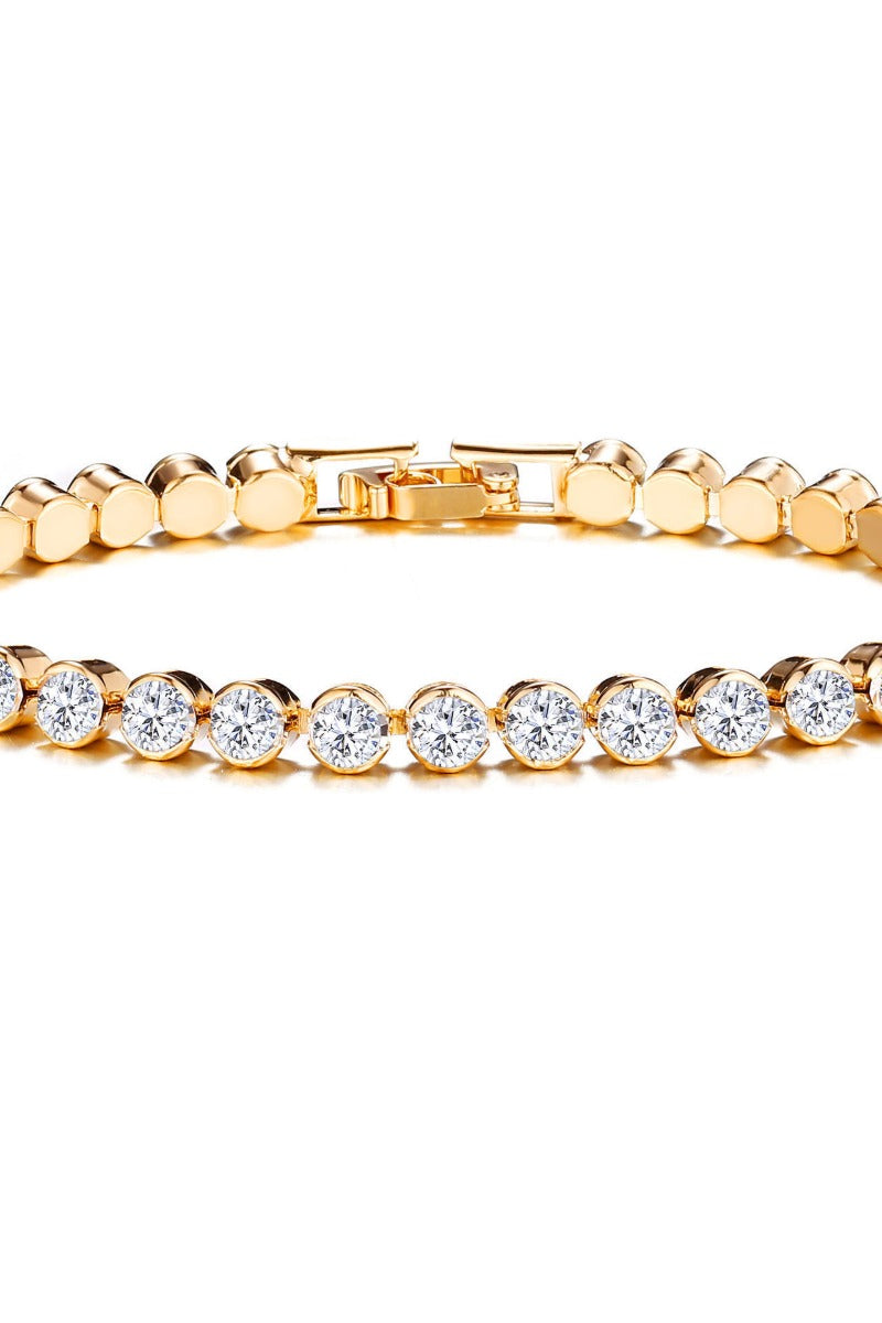 Classic Crystal Tennis Bracelet Plated Dainty Everyday Jewelry 904471935280