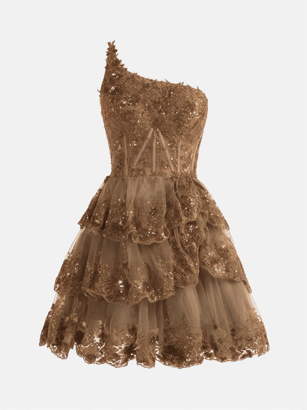 A-line Short Mini Tulle Prom Dress CS0420 - COCOMELODY