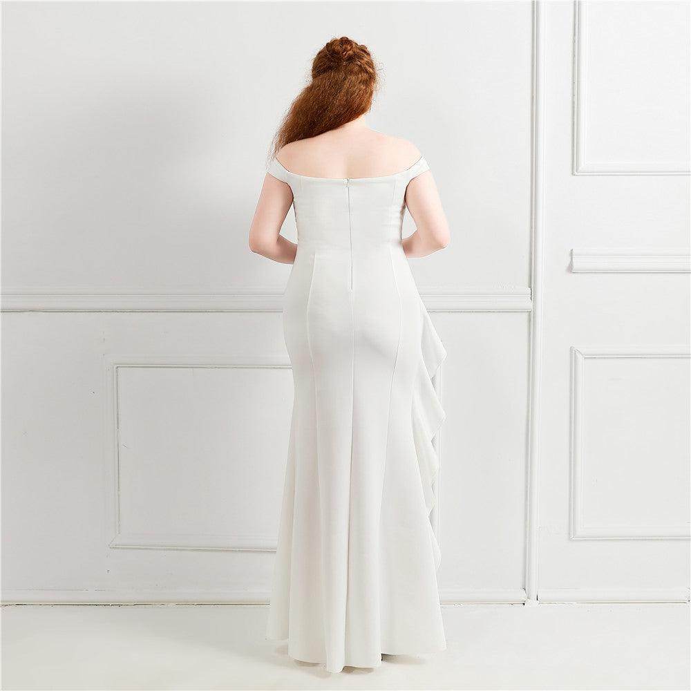 Sheath-Column Floor Length Satin Occasion Dress 646728901551 - COCOMELODY