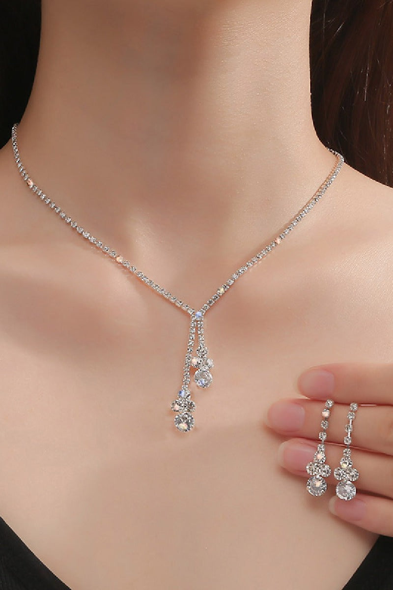 Gorgeous Zircon Earrings/Necklace Jewelry Sets (Set of 2)  680230262045