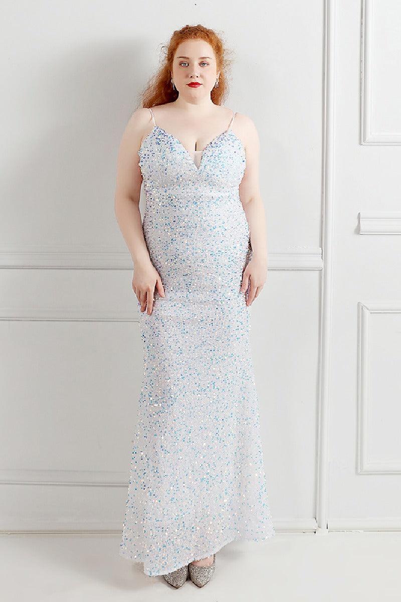 Sheath-column floor length sequined dress 659602104763 - COCOMELODY