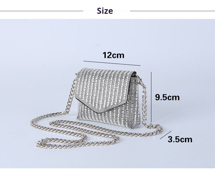 Rhine-diamond bag mini chain bag with sequins 716467540765 - COCOMELODY