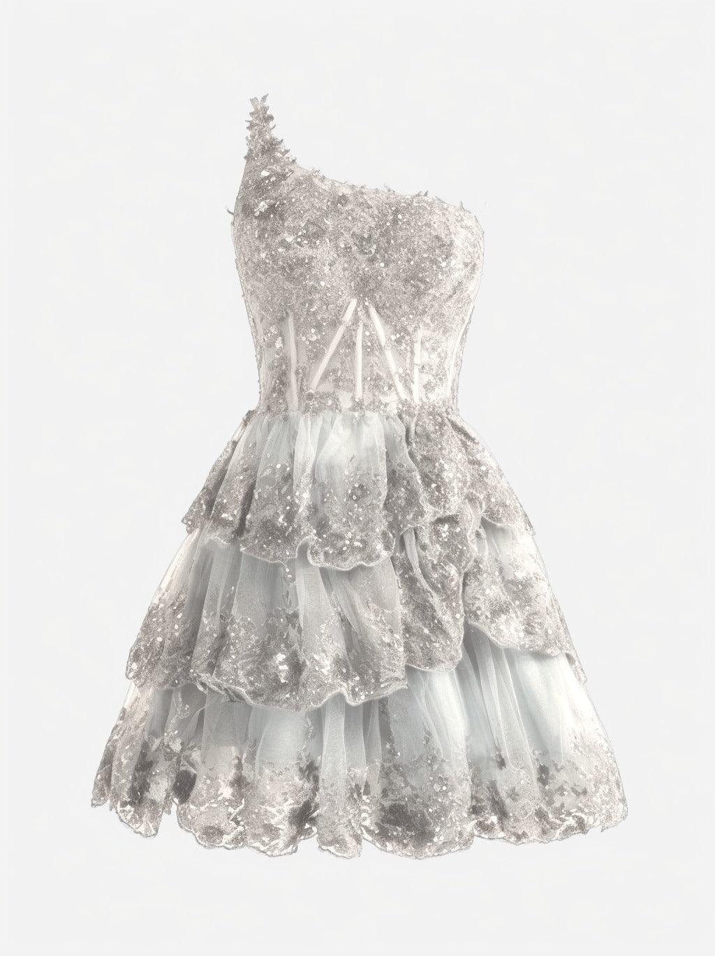 A-line Short Mini Tulle Prom Dress CS0420 - COCOMELODY