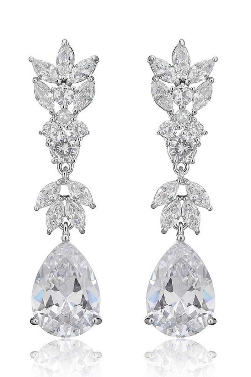 Luxury Teardrop Drop Long Dangle Marquise Leaf Earrings 636326799698