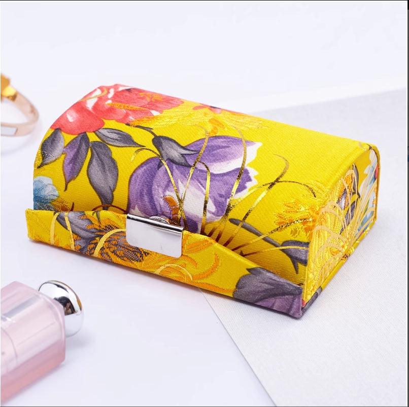 Featured brocade embroidery lipstick case Chinese lipstick case with mirror 563187976000 - COCOMELODY