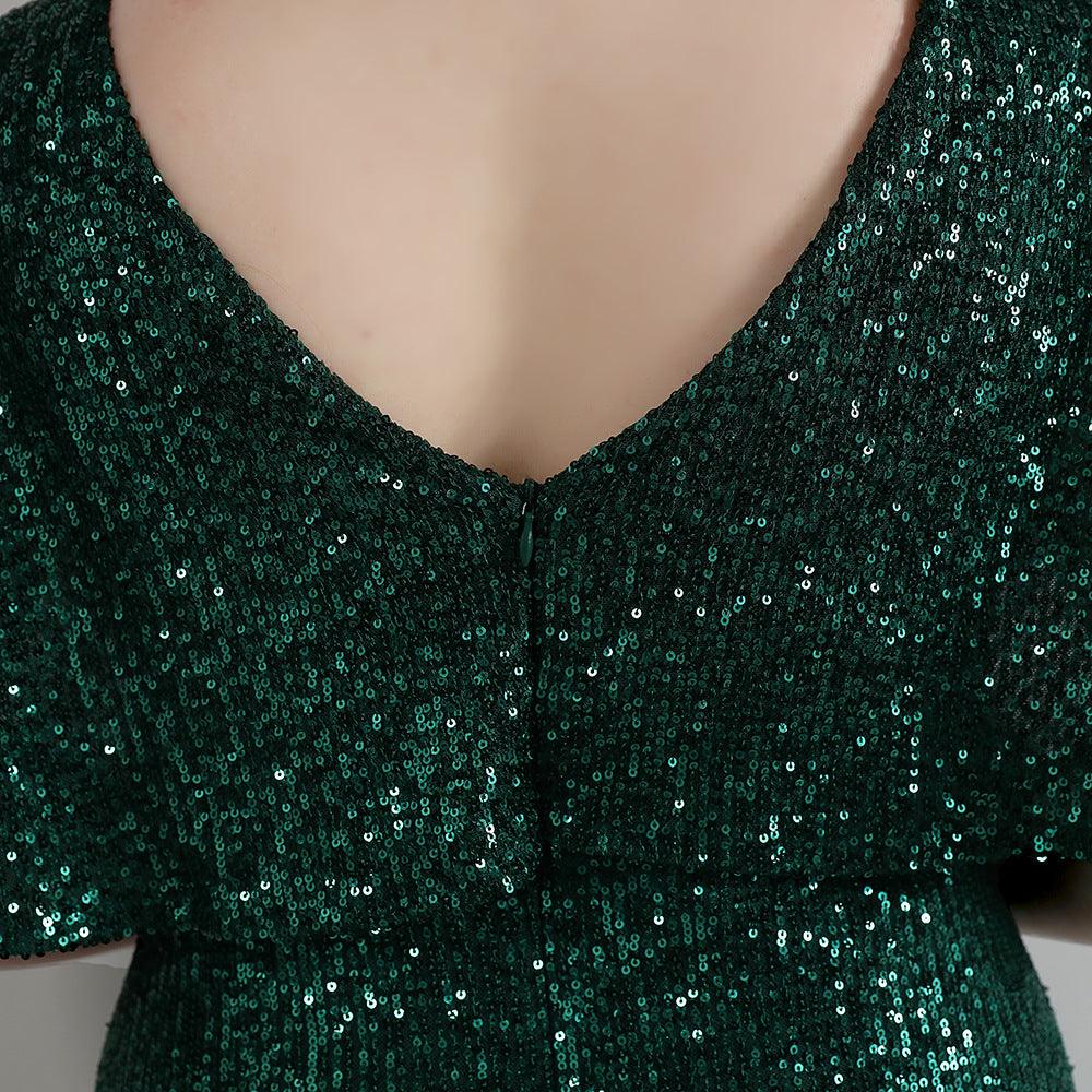 Sheath-column floor length sequined dress 646322132270 - COCOMELODY