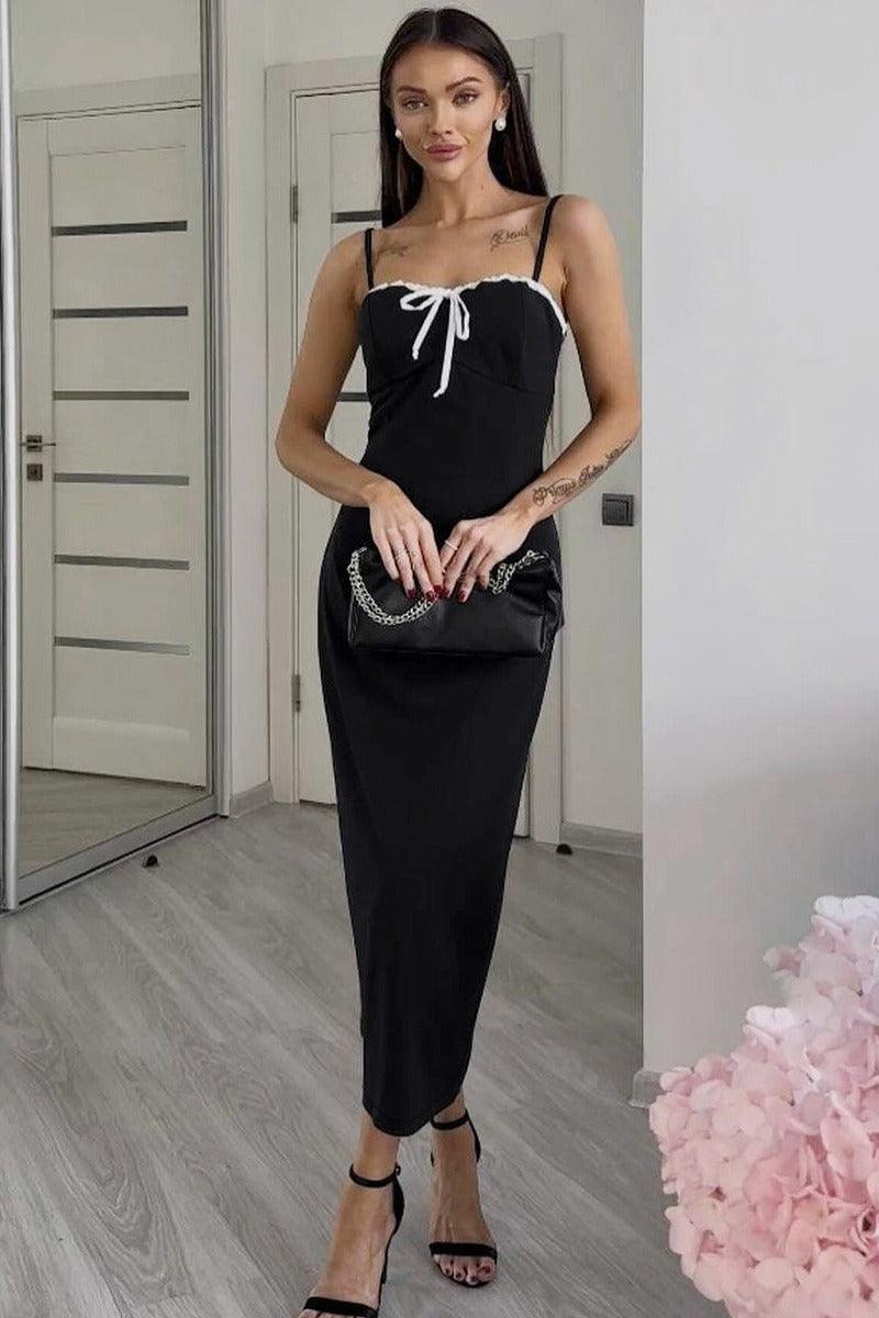 Slim-fit halter cocktail dress 806071137472