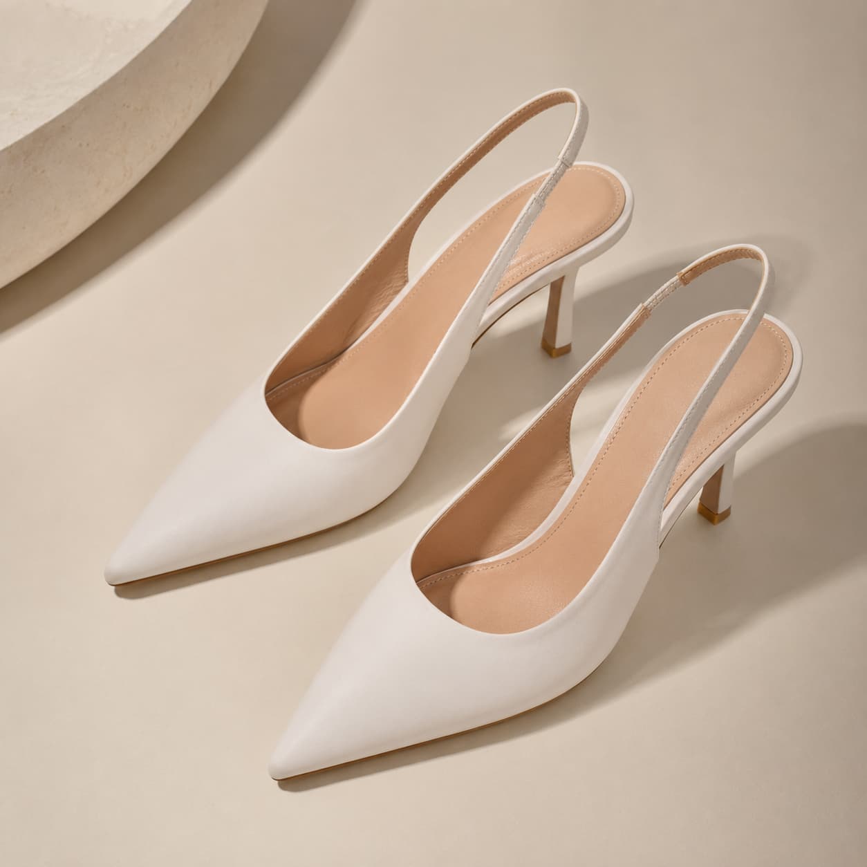 Pointed Toe Slingback Pumps Ankle Strap Elegant Heel Shoes 1025693605260