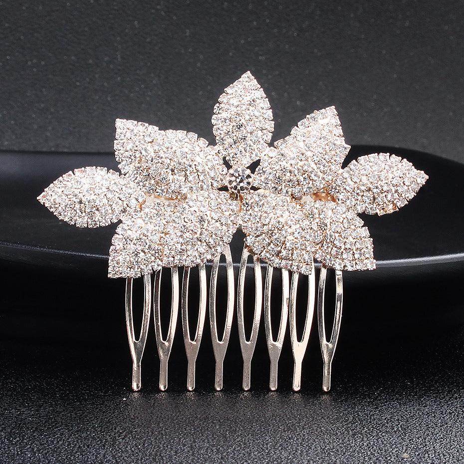 Bridal hair comb Pop rhinestone headpiece hair comb Wedding accessory 529286643073 - COCOMELODY