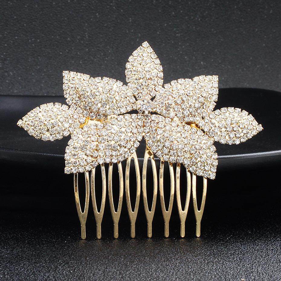 Bridal hair comb Pop rhinestone headpiece hair comb Wedding accessory 529286643073 - COCOMELODY