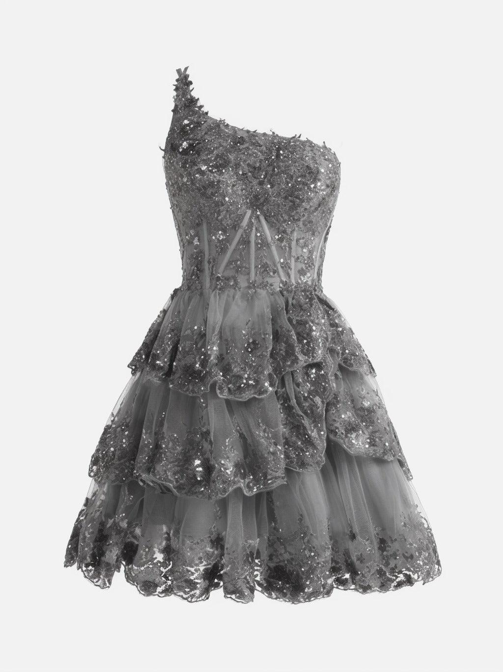 A-line Short Mini Tulle Prom Dress CS0420 - COCOMELODY