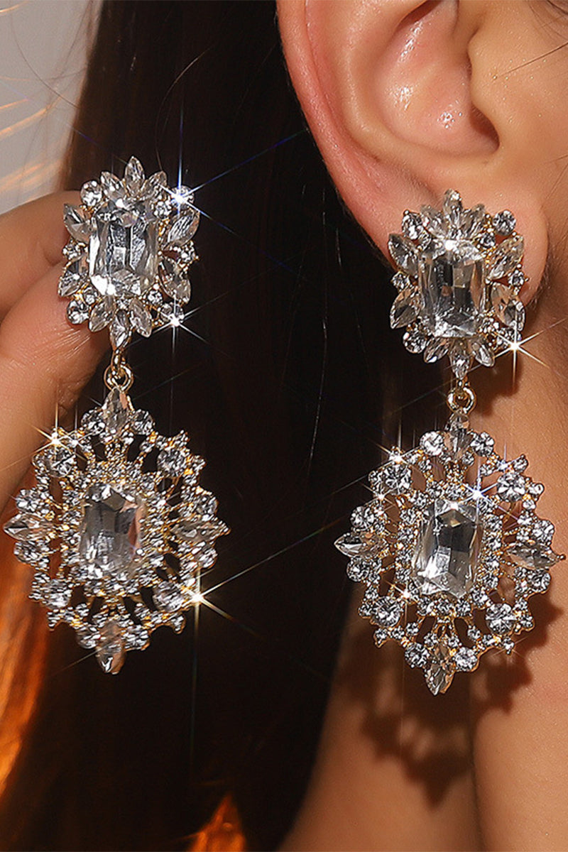 Luxurious Rhinestone Drop Earrings 888875828355