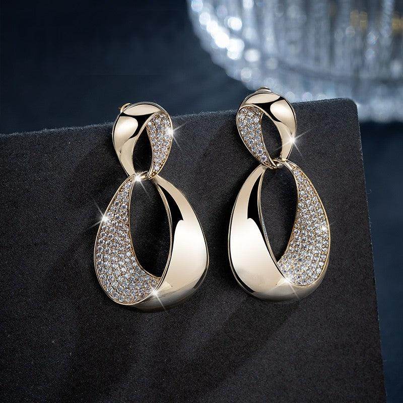 Atmospheric gold unique earring girl 636352115977 - COCOMELODY