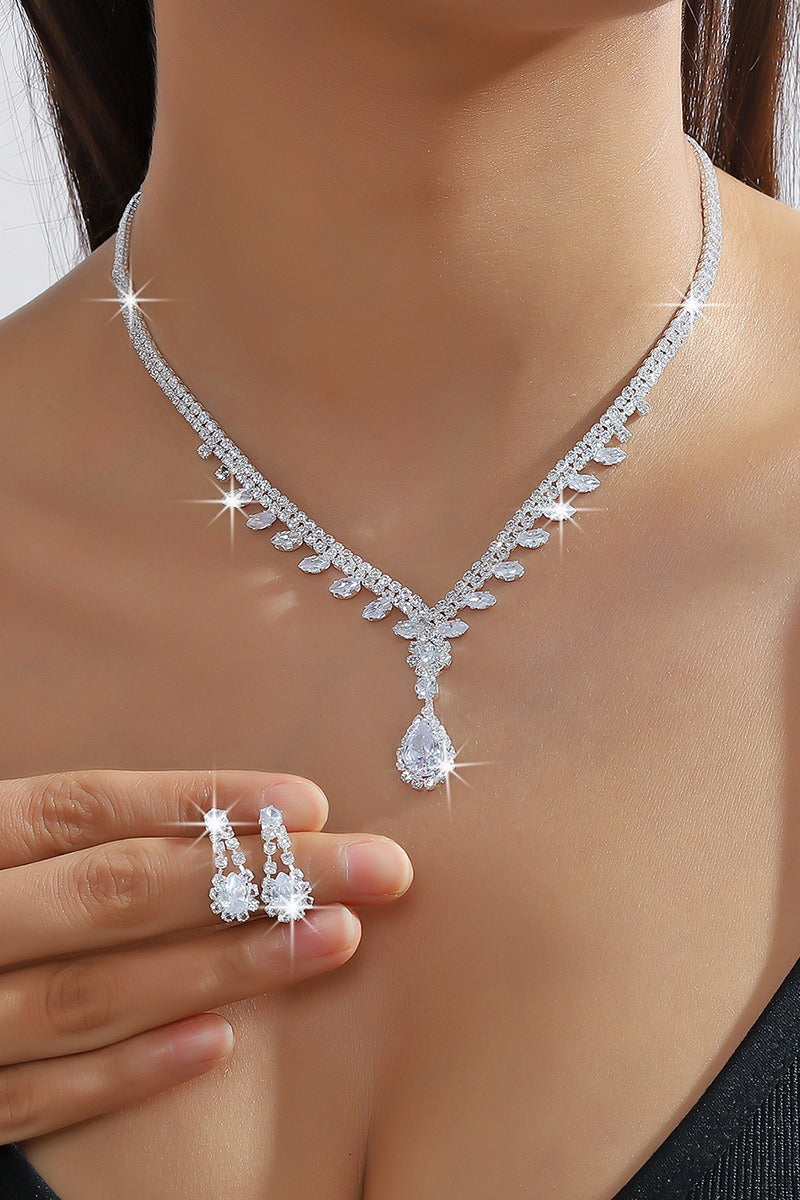 Gorgeous Zircon Earrings/Necklace Jewelry Sets (Set of 2) 744226327188