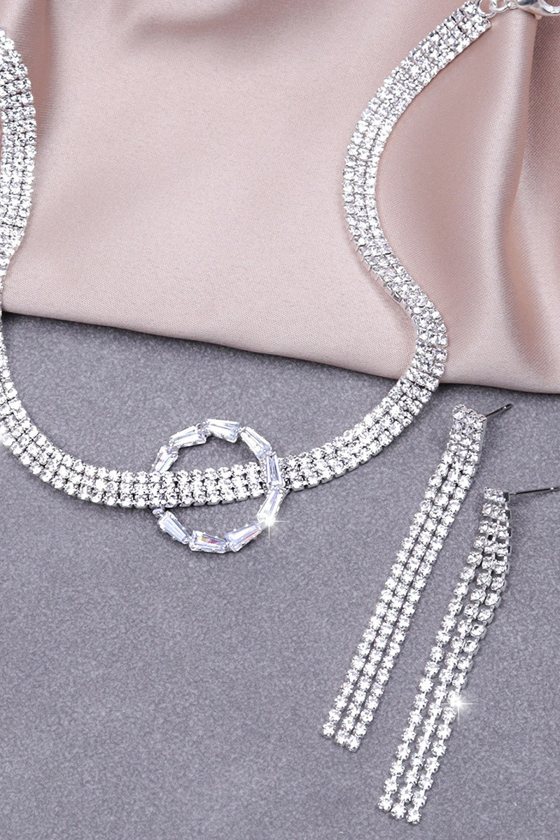 Gorgeous Zircon Earrings/Necklace Jewelry Sets (Set of 2) 776524554011