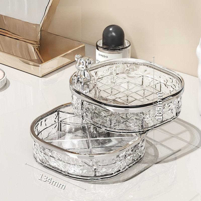 Rotating multi-layer earrings and hair accessories storage box 779206160602 - COCOMELODY