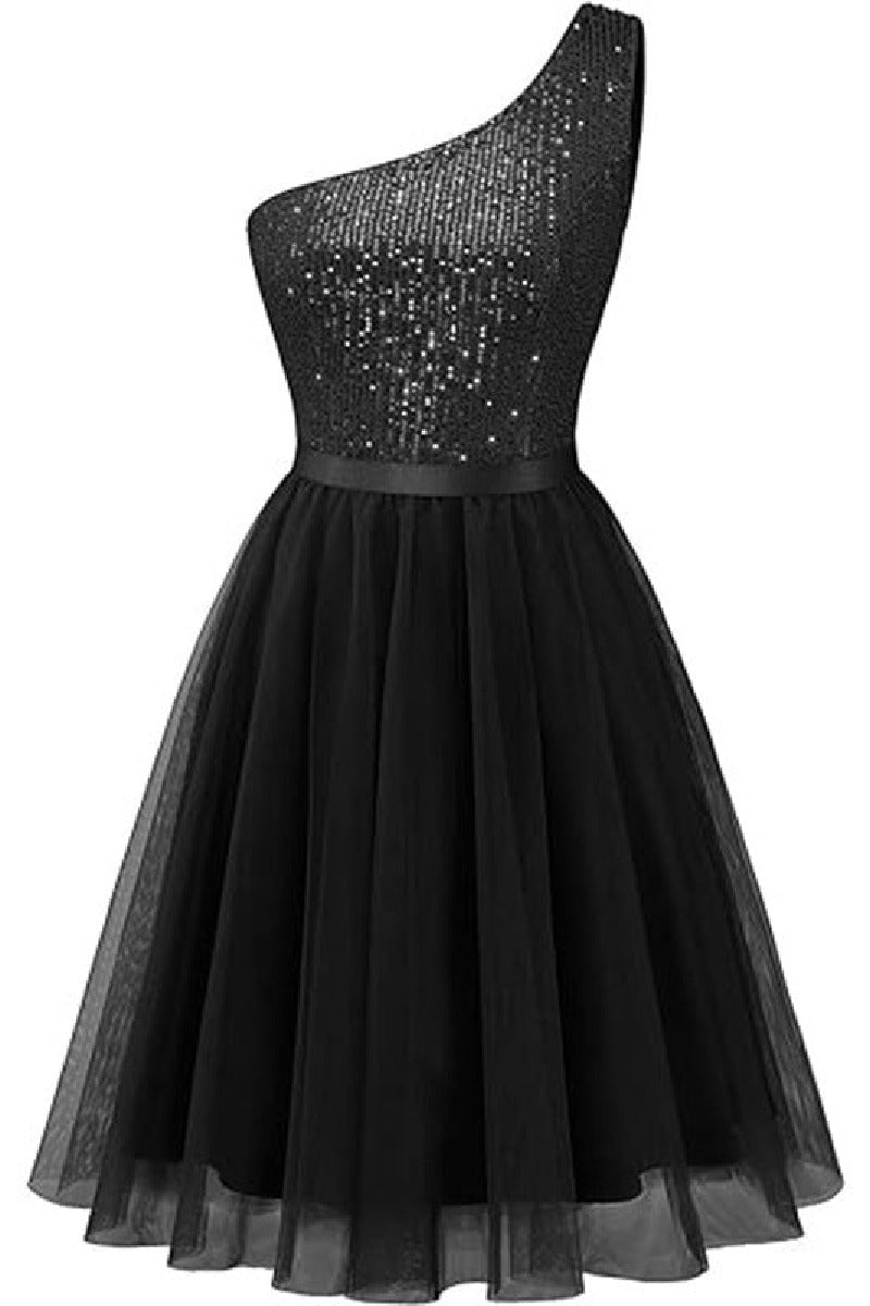 A-Line Mini Tulle Homecoming Dress 836632328295