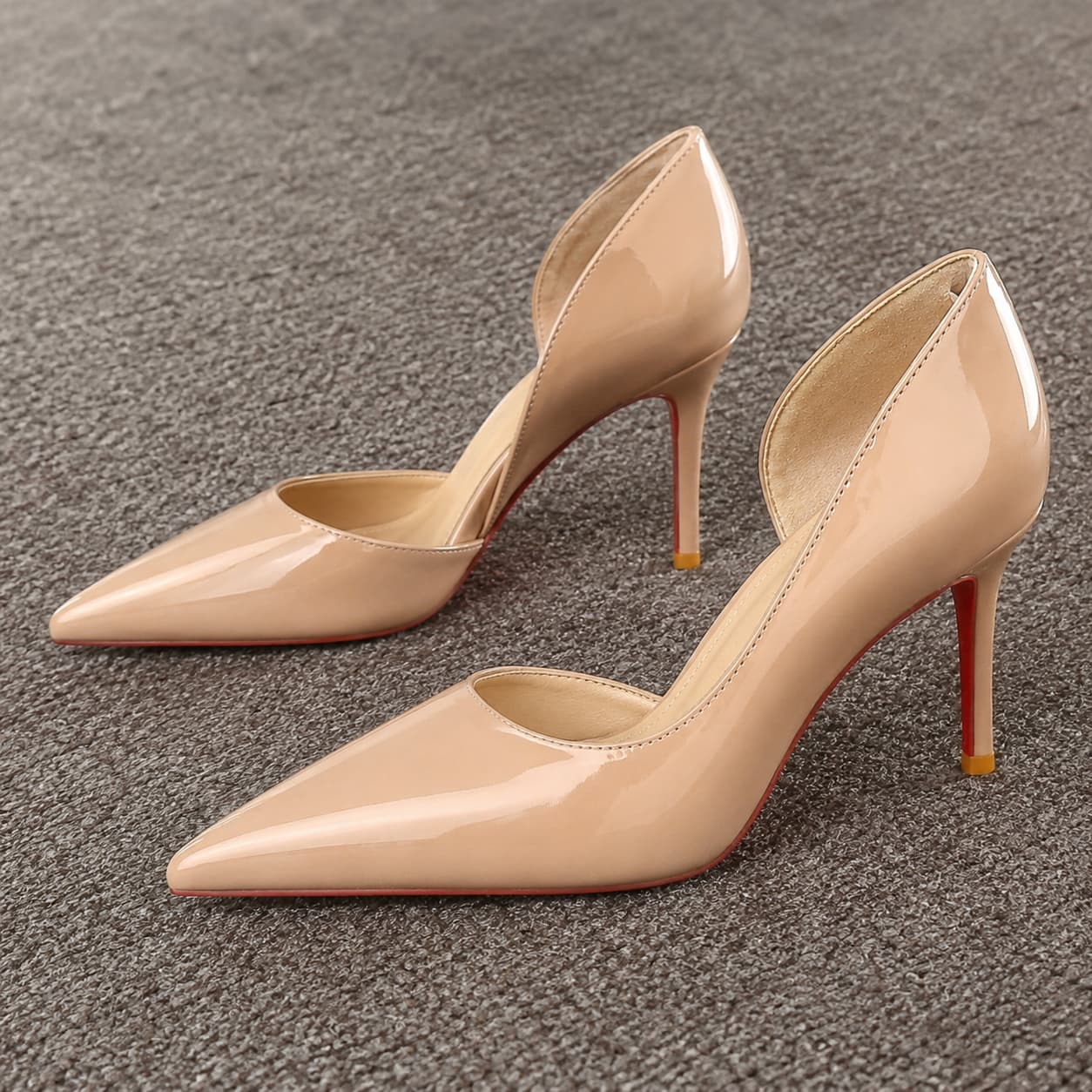 Patent Pointed Toe Stiletto Pumps Slip On High Heels Shoes 936237414895