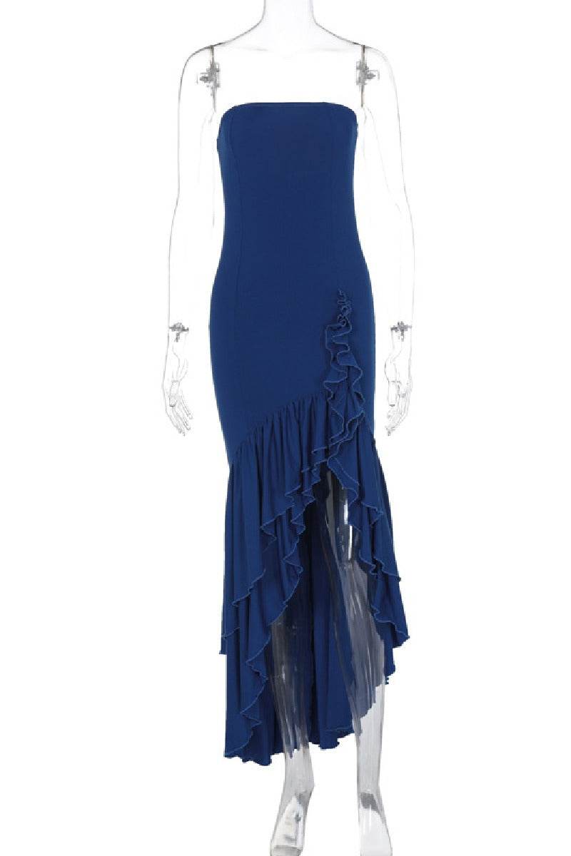 Mermaid High-Low Stretch Formal Evening Dresses 746074126248 - COCOMELODY