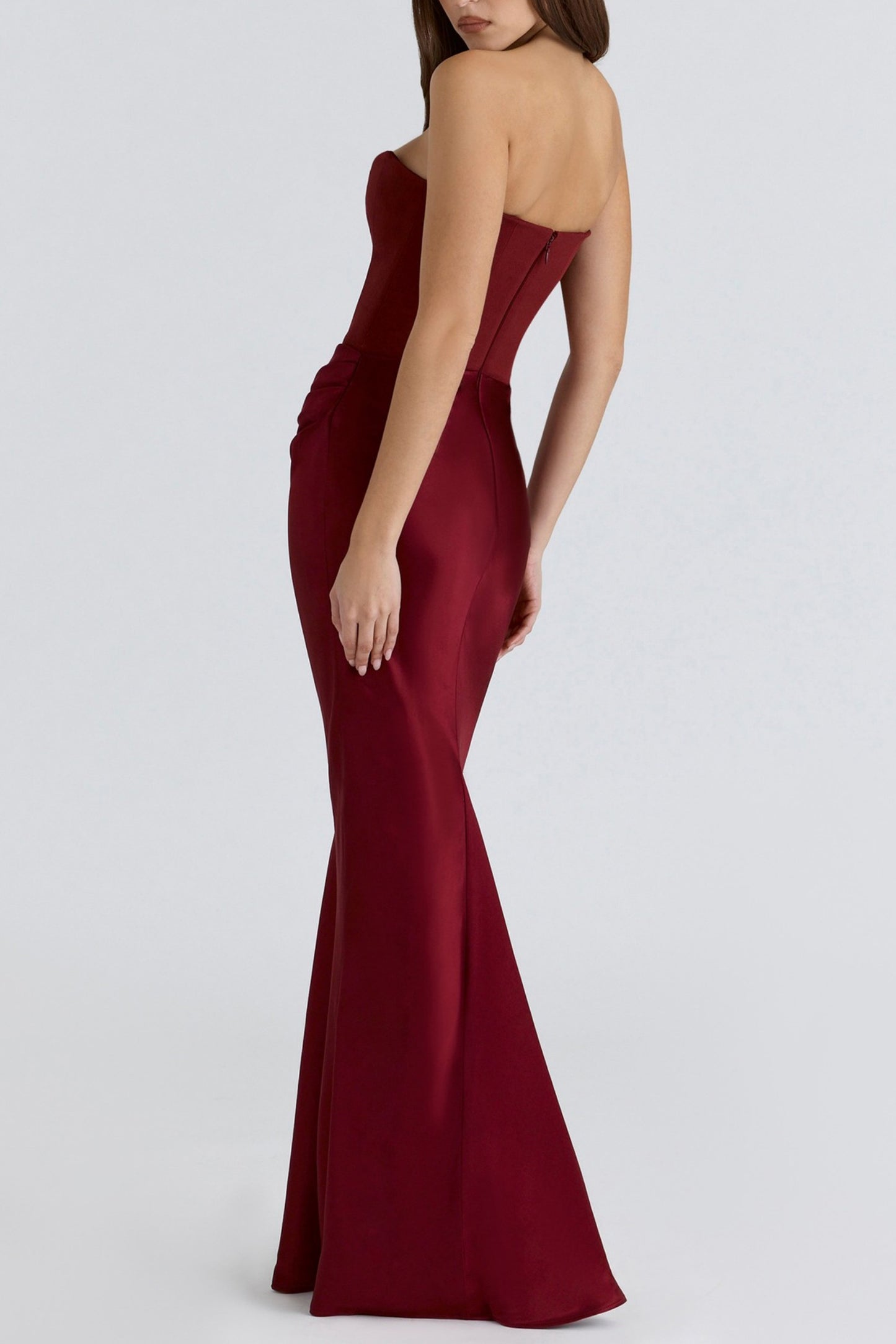 Sheath-Column Maxi Satin Dress 890654168879