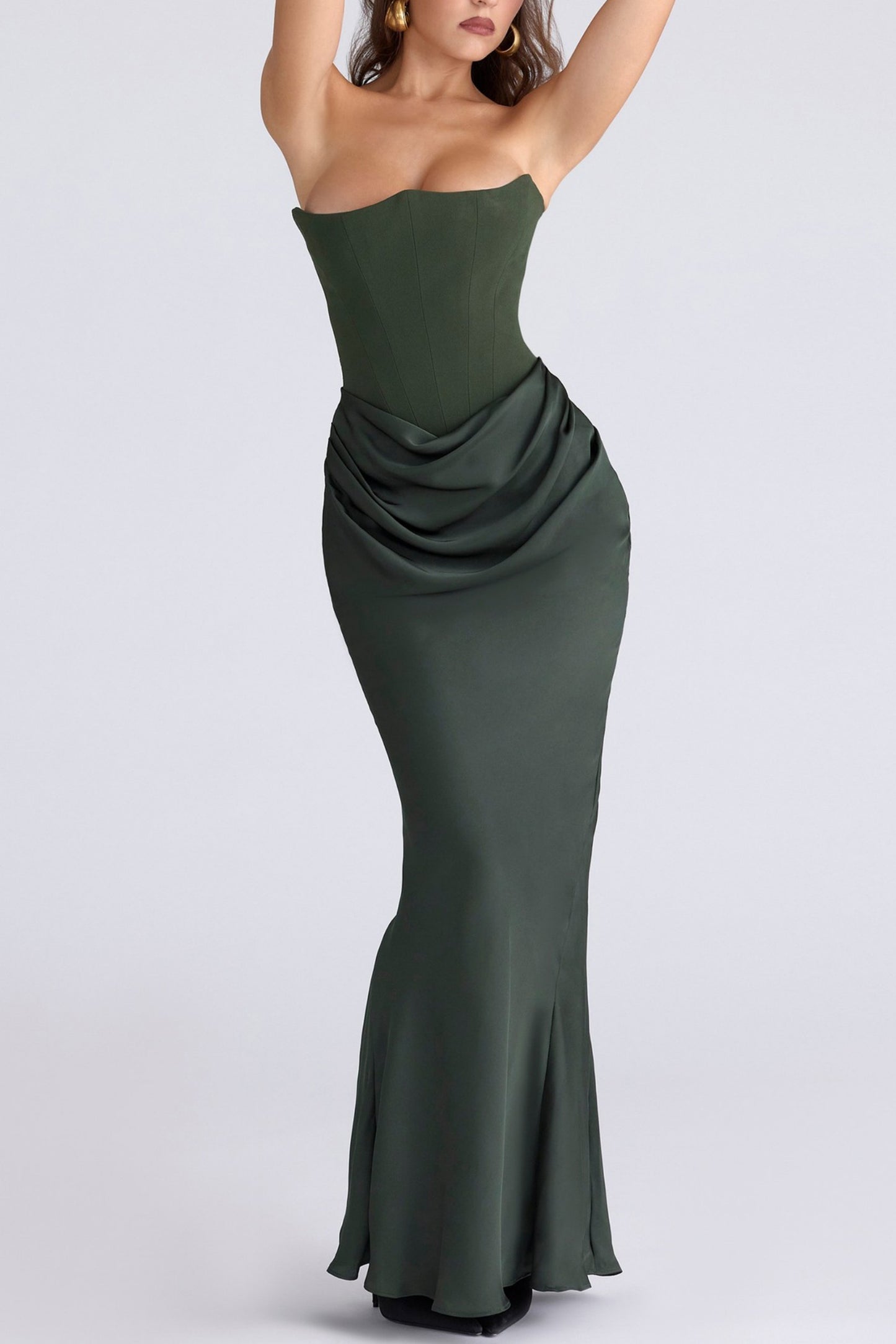 Sheath-Column Maxi Satin Dress 890654168879