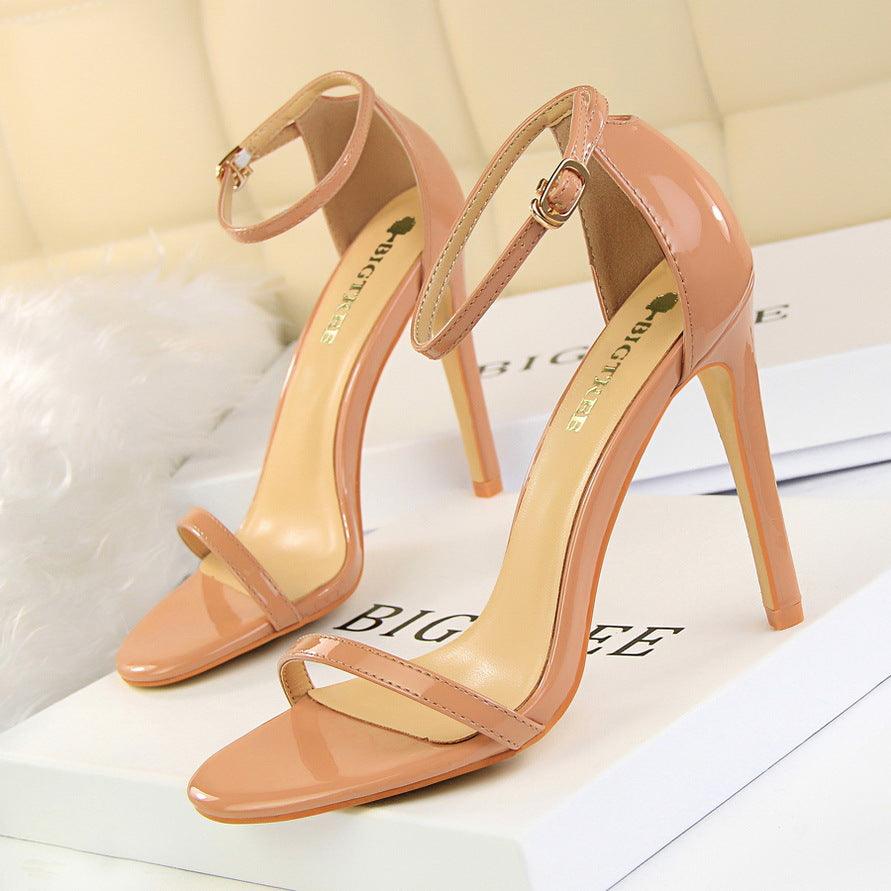Ankle Strap Heels Stiletto heel Sandals Shoes 570982649397 - COCOMELODY