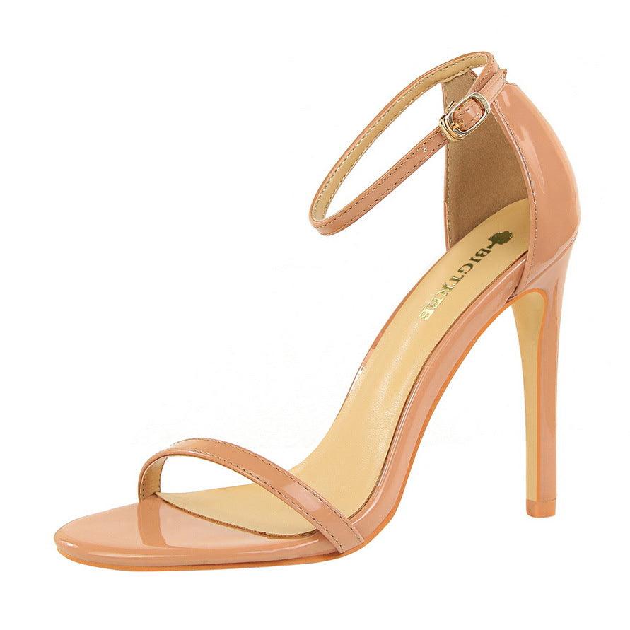 Ankle Strap Heels Stiletto heel Sandals Shoes 570982649397 - COCOMELODY
