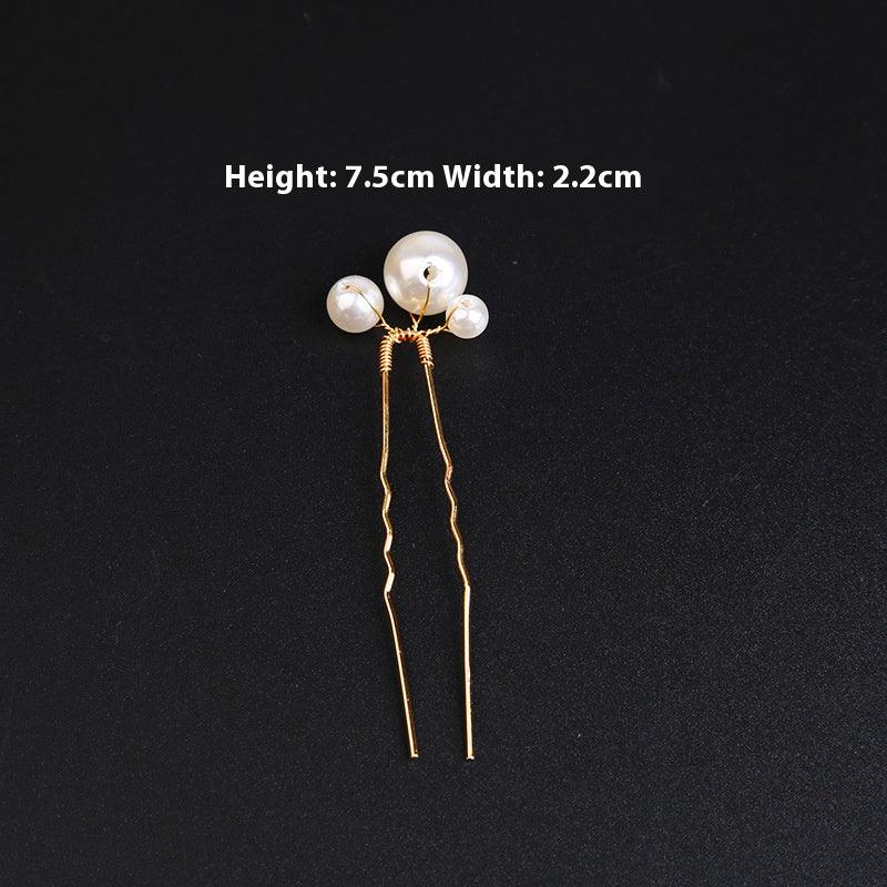 U-shaped Pearl Brida Hairpins 6 piece 684476301257 - COCOMELODY
