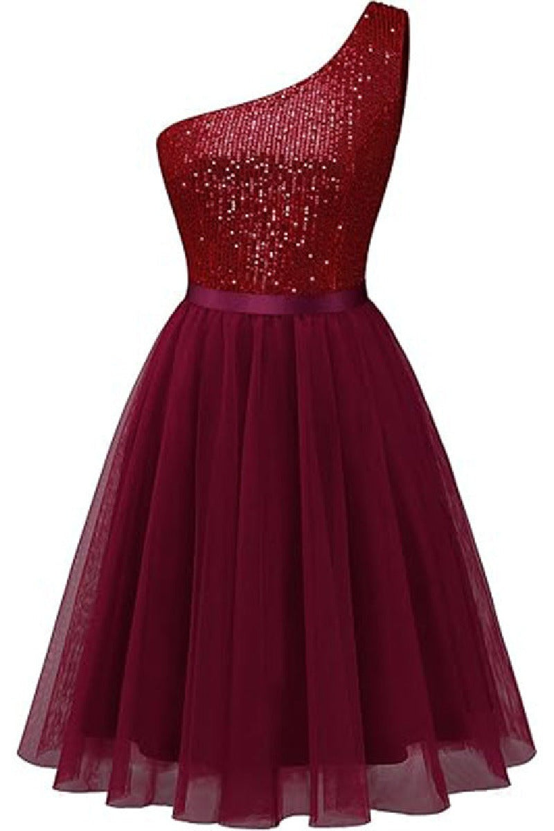 A-Line Mini Tulle Homecoming Dress 836632328295