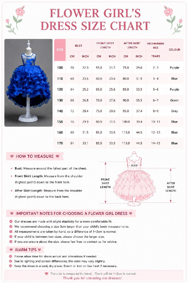 Ball Gown Illusion Round Neck Sleeveless Ruffled Organza Hi-Low Front Short Back Long Flower Girl Dresses 1029091411303