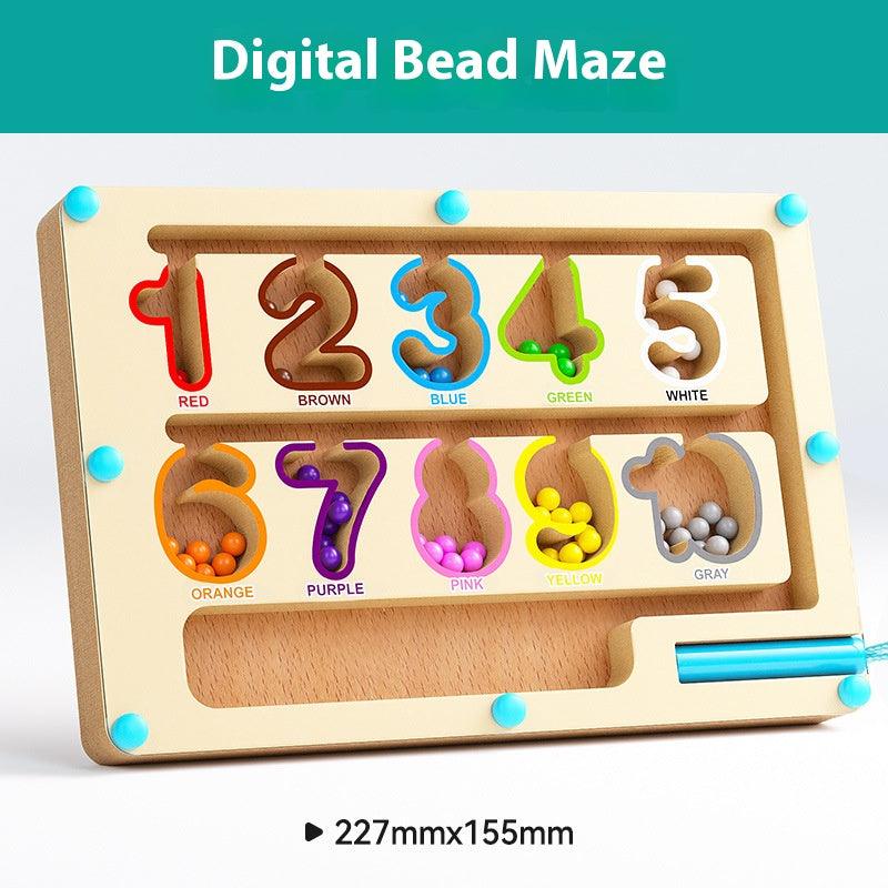 Children's magnetic wooden bead maze toy 844735599183 - COCOMELODY
