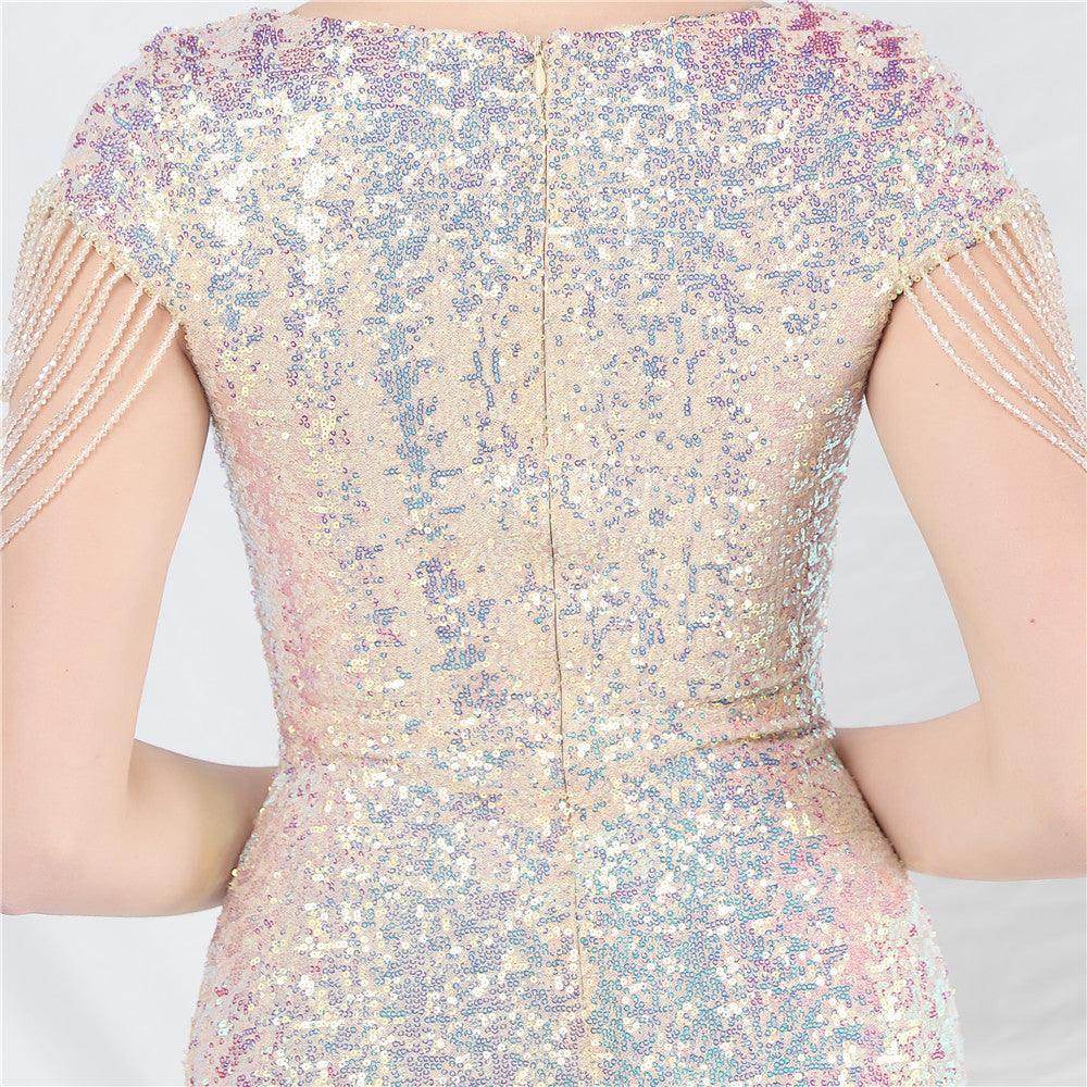 Trumpet-Mermaid Floor Length Sequins Dress 798985229504 - COCOMELODY