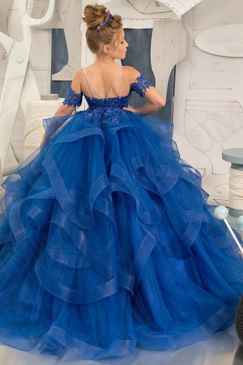 Ball Gown Floor Length Tulle Lace Flower Girl Dress 687176148616