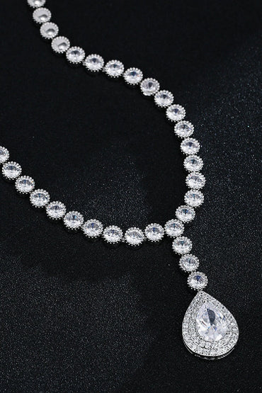 Gorgeous Zircon Earrings/Necklace Jewelry Sets (Set of 2) 702764815986